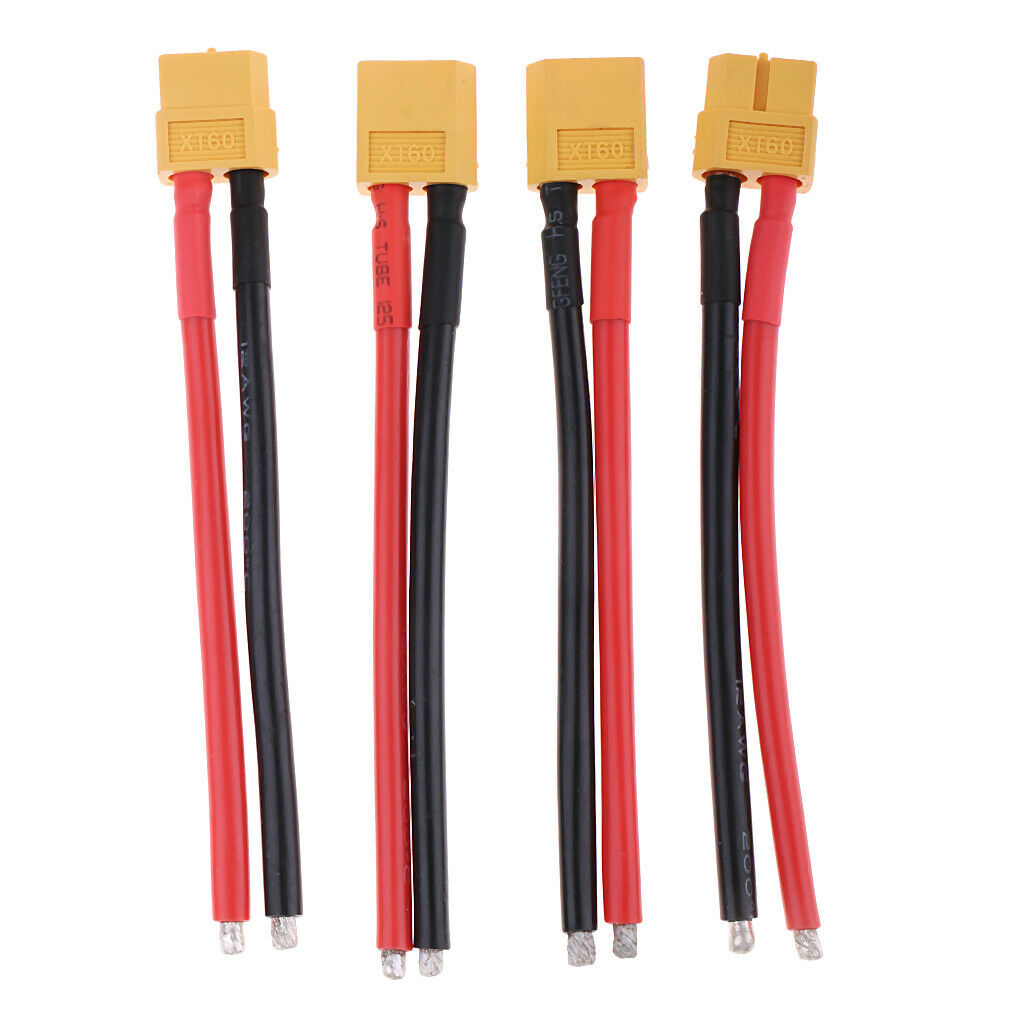 2 Pairs XT60 Female Male Connectors RC Car Truck Battery/ESC Convert Cable