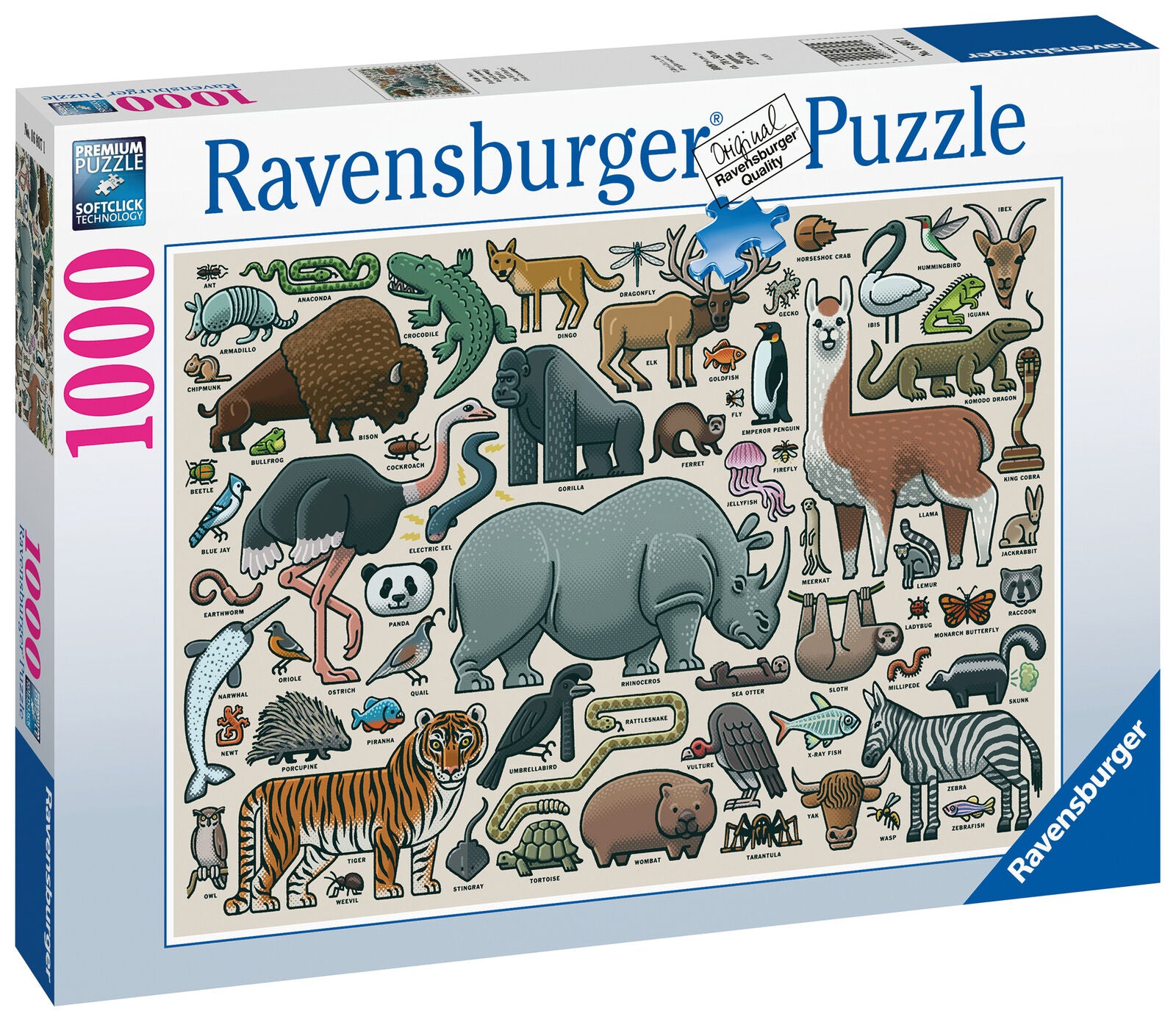 16807 Ravensburger You Wild Animal Jigsaw Puzzle 1000 Pieces Age 12 Years+
