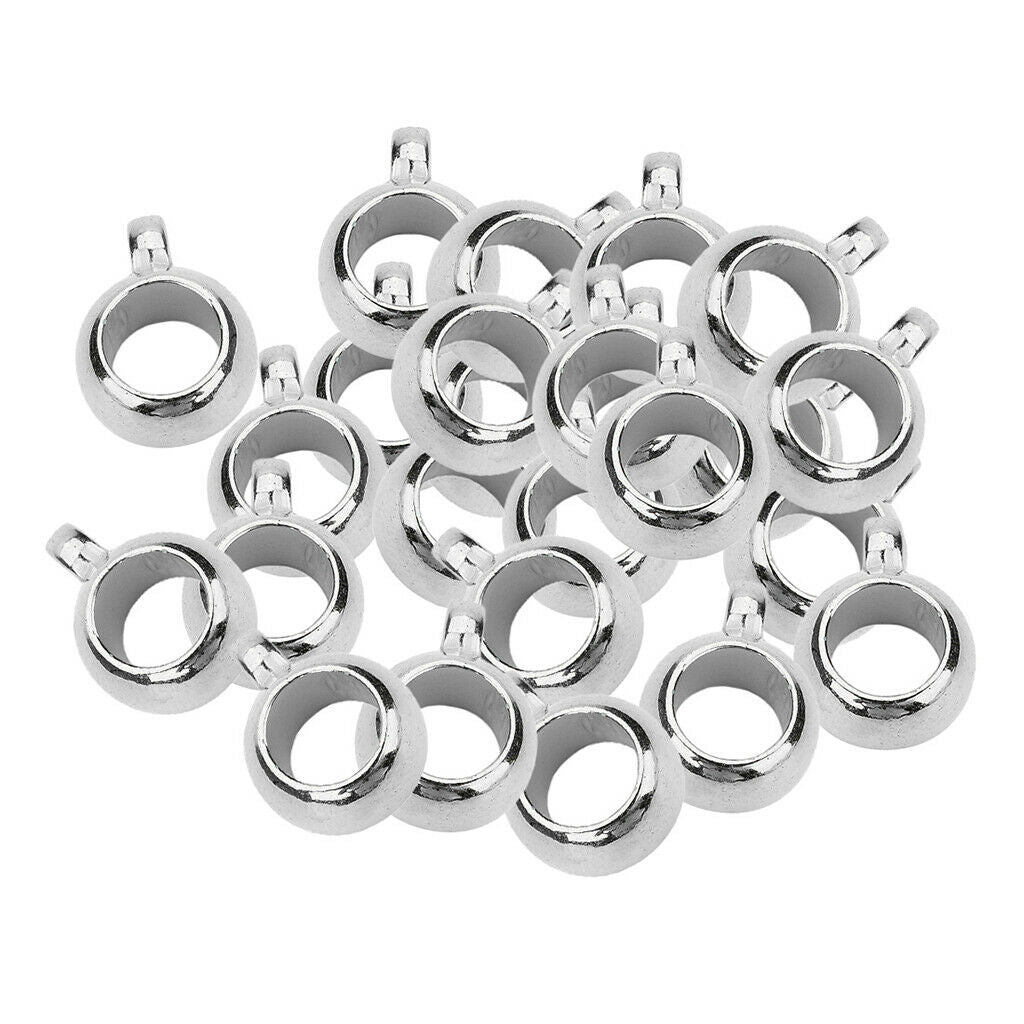100x Pendant Clasps Connector Bail Beads fit European Charm Bracelet Jewelry