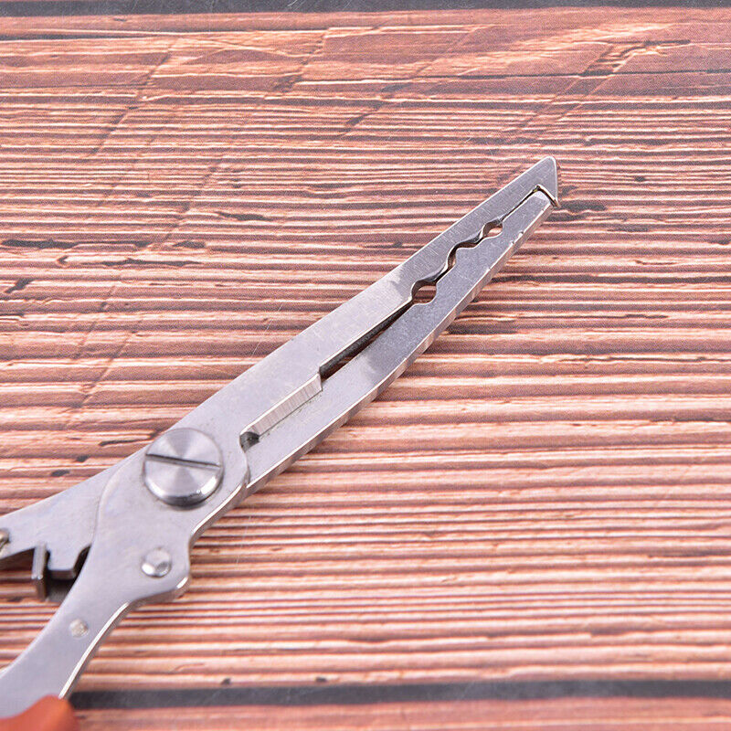 Orange Fishing Pliers Stainless Steel Hook Cutter Line Remove Fishing To.l8