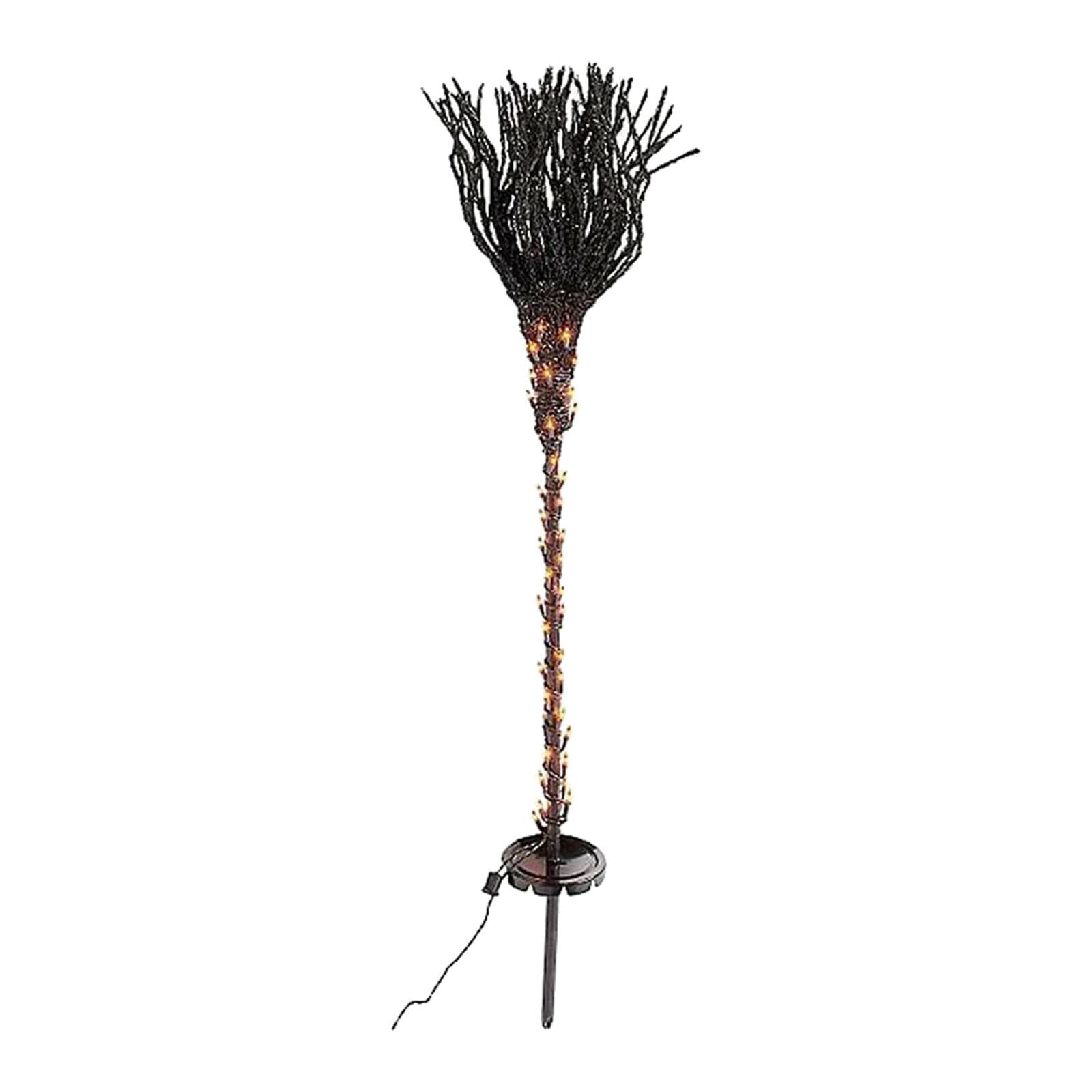 Pre-lit broom, Halloween decoration, lighted broomstick
