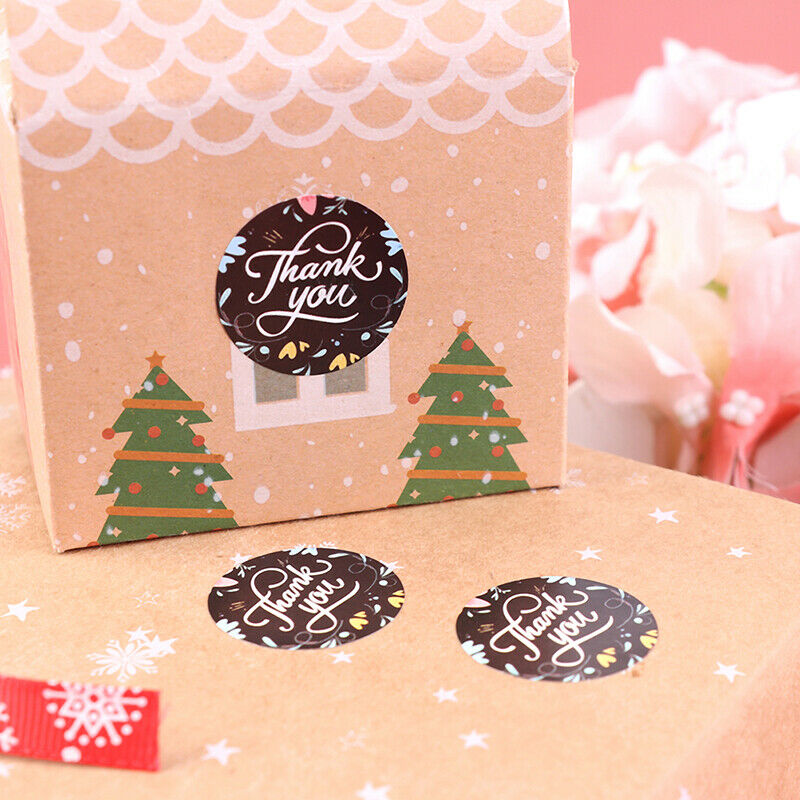 500Pcs/Roll Paper Adhesive Thank You Stickers Gift Bag Decorate Sticke.l8