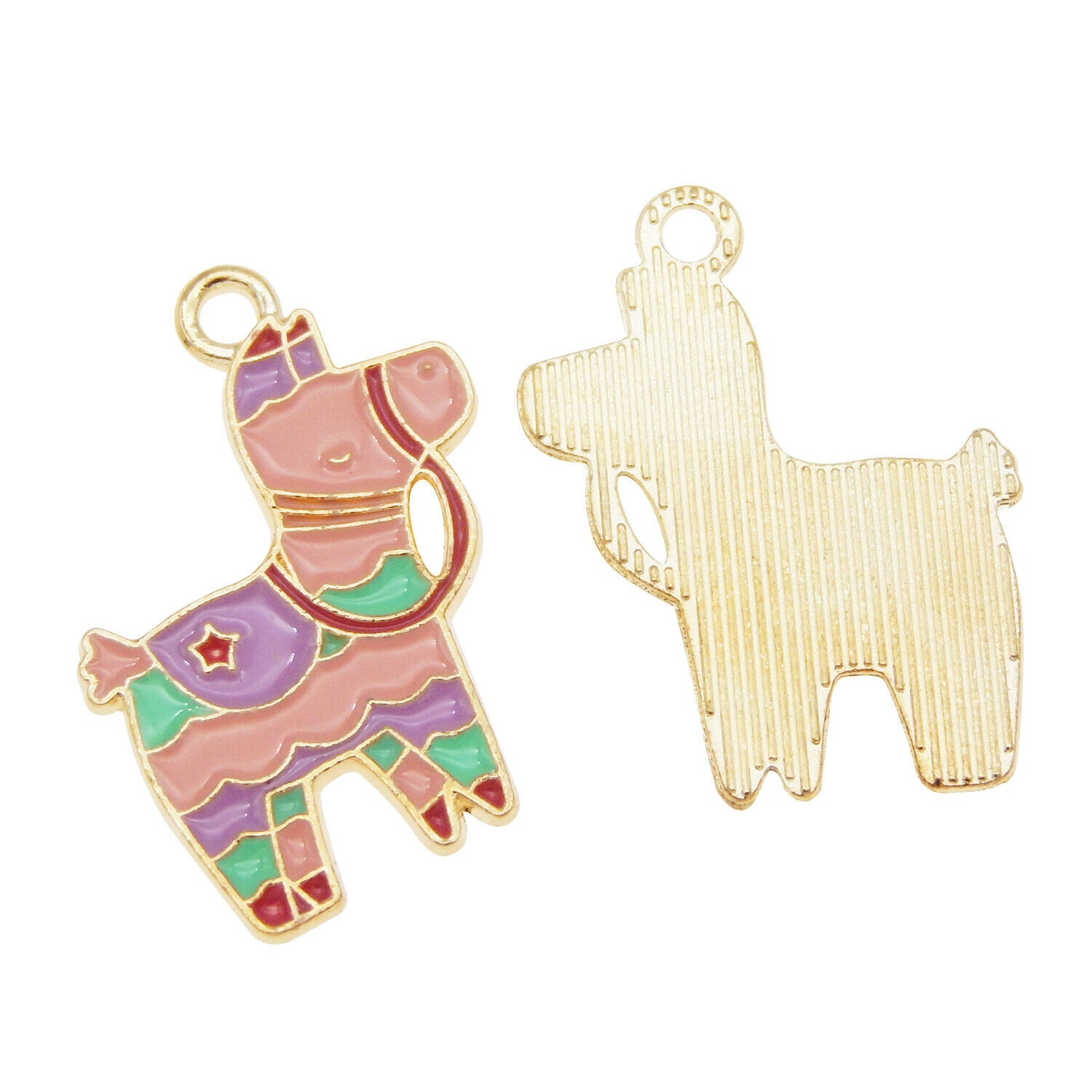 16pcs 27x19mm Enamel Mixed Colors Horse Alloy Pendant Charms DIY Accessories