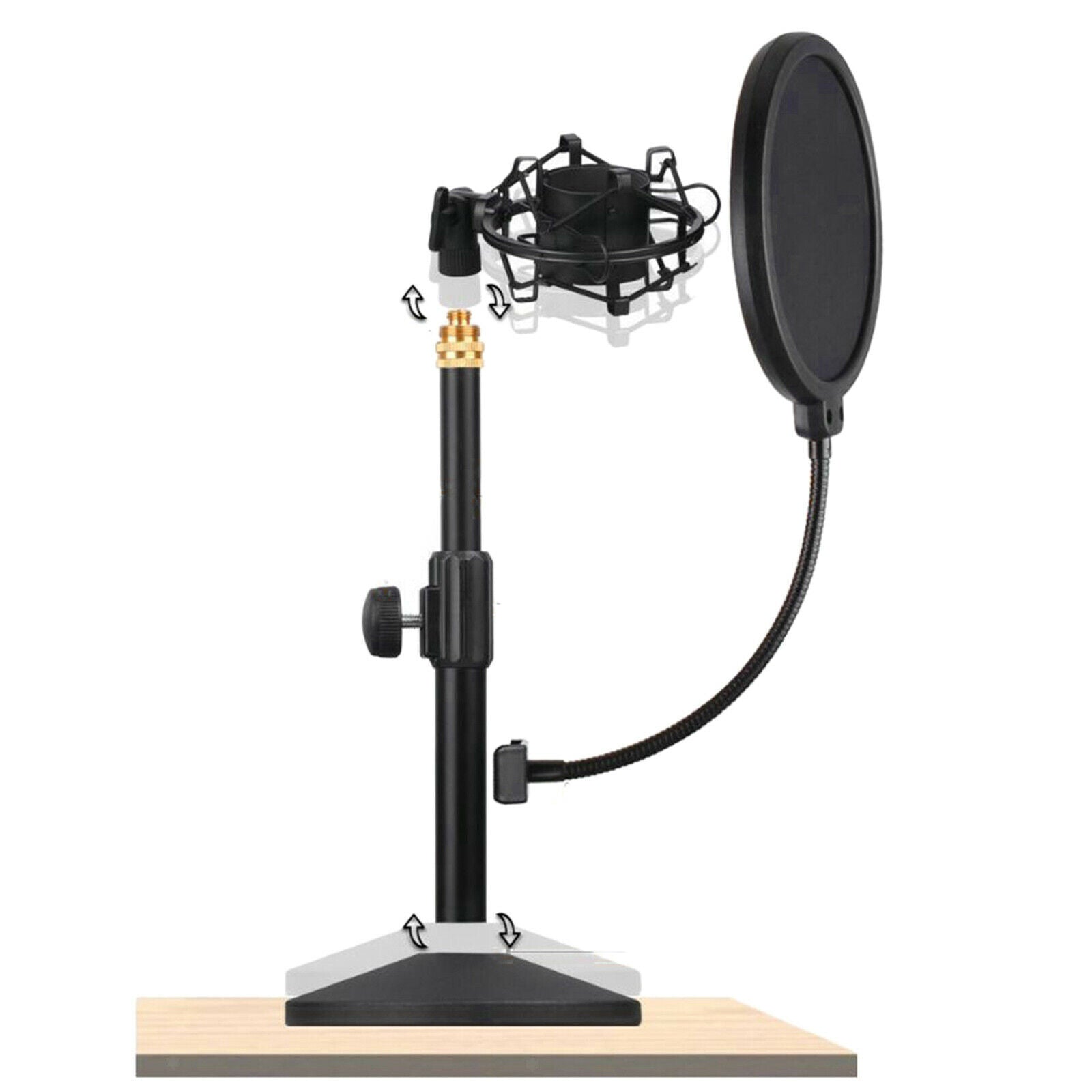 Professional USB Condenser Microphone Mic + Stand Recording Gaming Streaming
