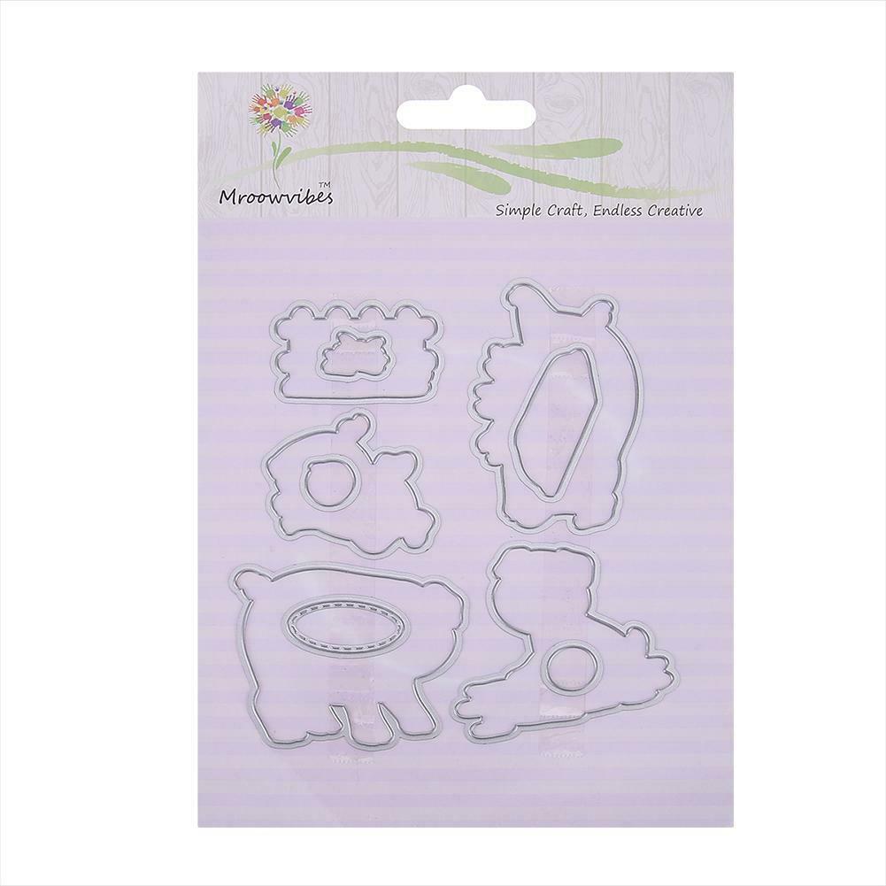 Pig Silicone Clear Stamp+Metal Cutting Dies Stencil Frame Scrapbook Decor @