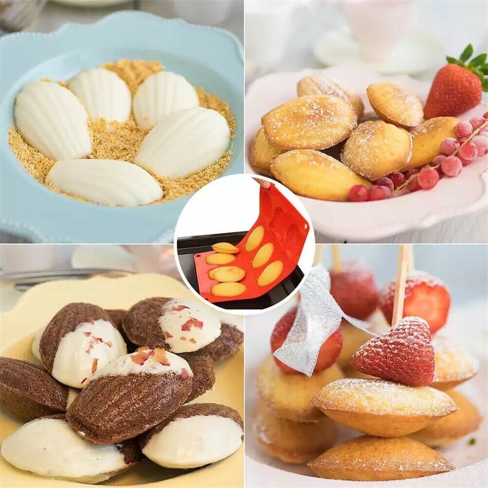 2Pcs Non-stick 9 Cavity Silicone Baking Molds for Cake Chocolate Candy Cookies