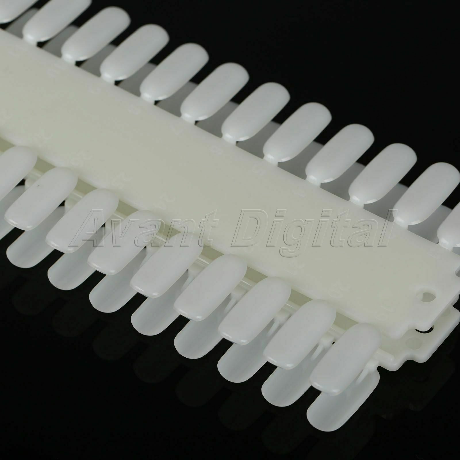 White Nail Practice Color Chart Palette Polish Training Nail Art Display 72 Tips