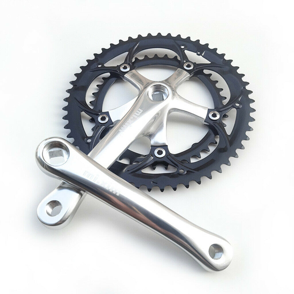 Folding Road Bike Chainring Crankset BCD130mm 39T-53T 165mm 6-10Speed Crankarms