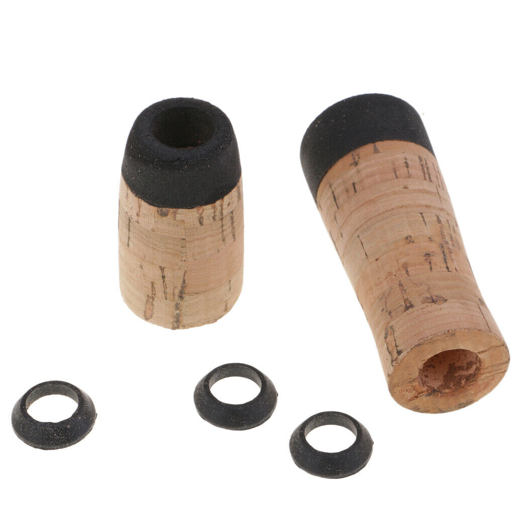 Plastic Reel Seat Rear Grip + Repair Composite Cork Handle Fishing Rod Kit