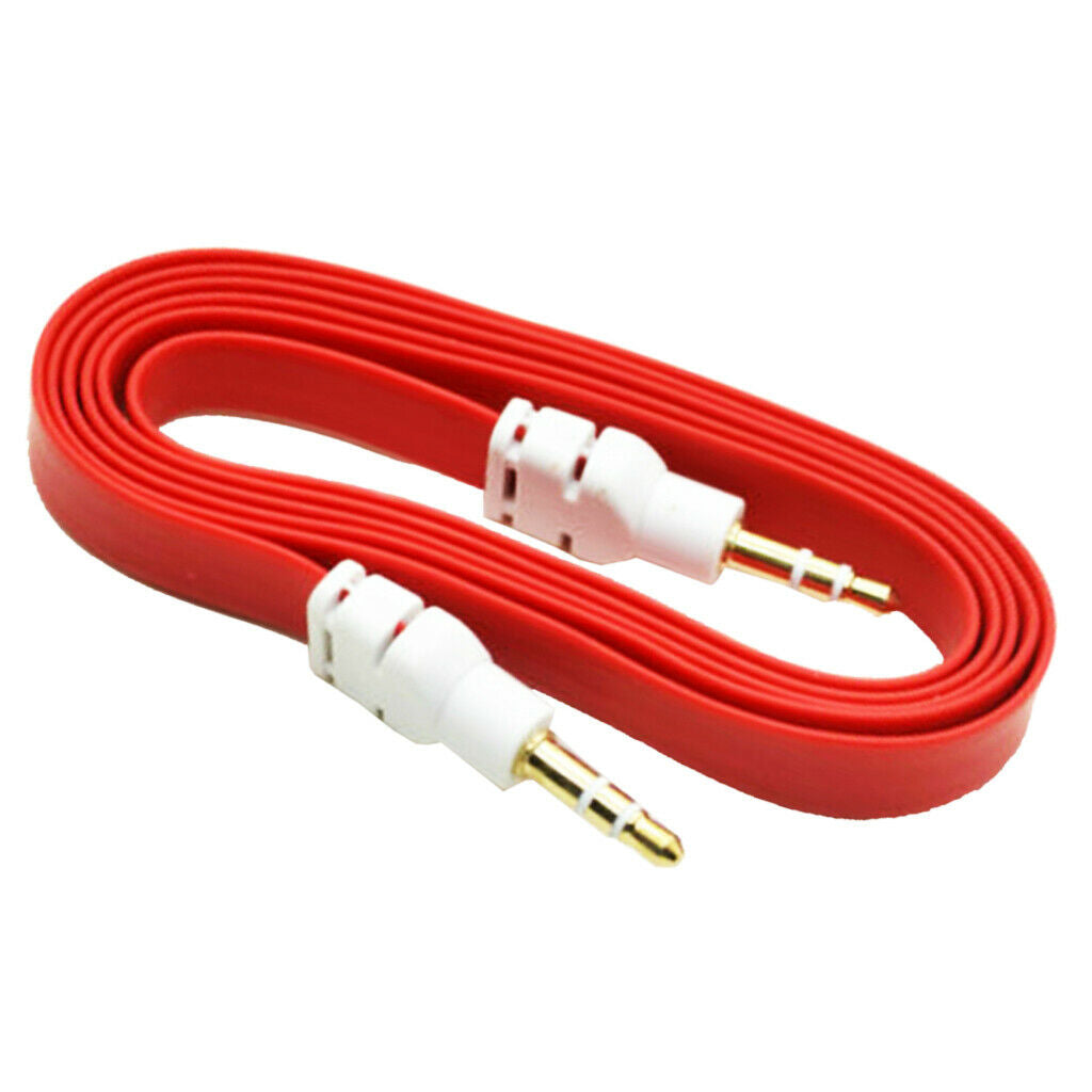 3.5mm   Male to Male Audio Cable Cord for Computer Mobile Phone Red