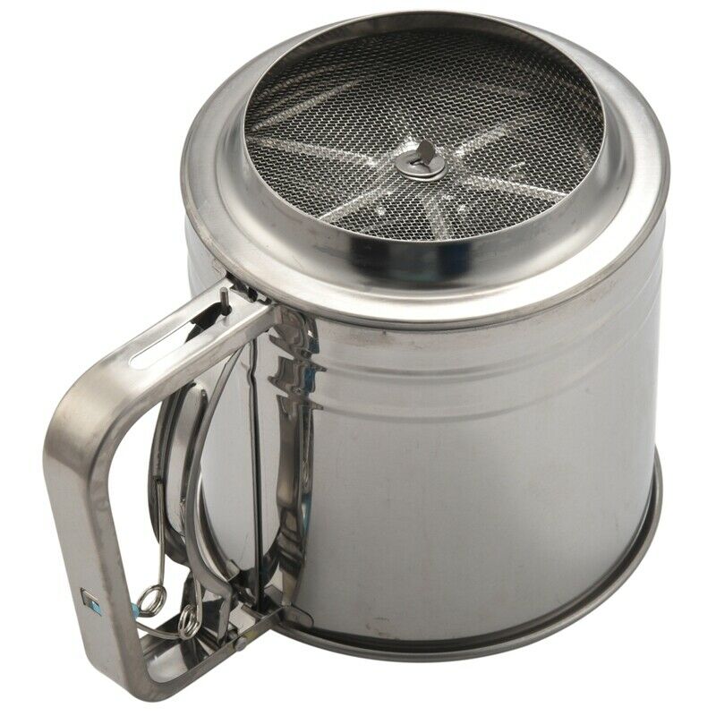 Stainless Steel Flour Sifter Large Baking Sieve Cup for Powdered Sugar P6L8L8