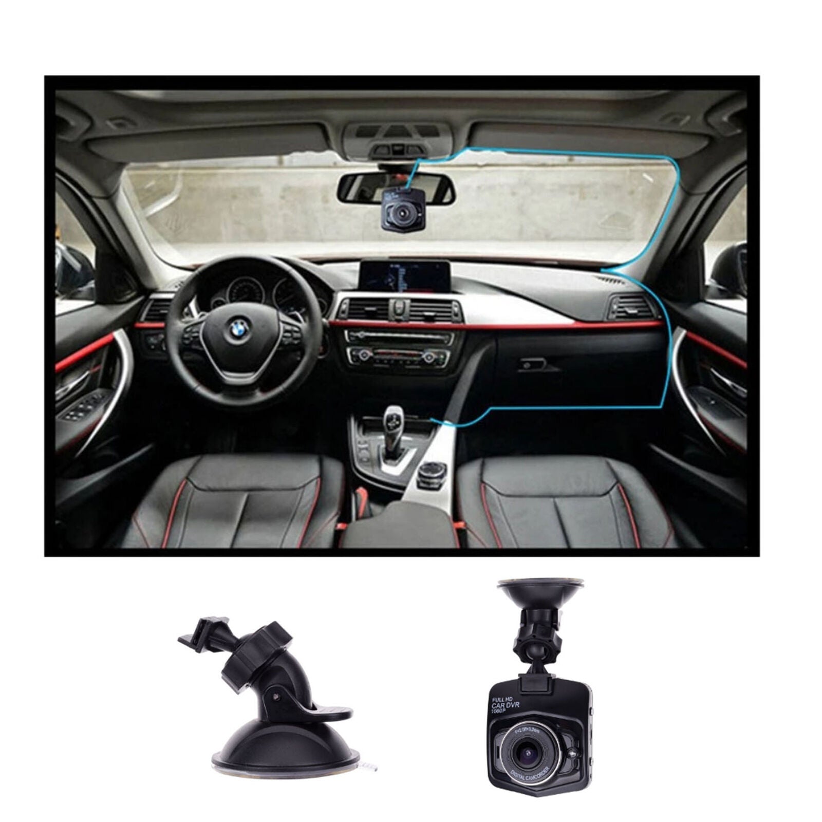 2.4'' Full HD 1080P Dash Cam Car Front or Rear DVR Camera Night Vision G-sensor