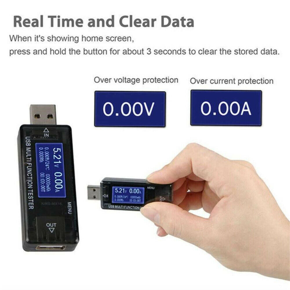 Power Bank Meter Ammeter Tools USB Current Voltage Tester Charger Capacity