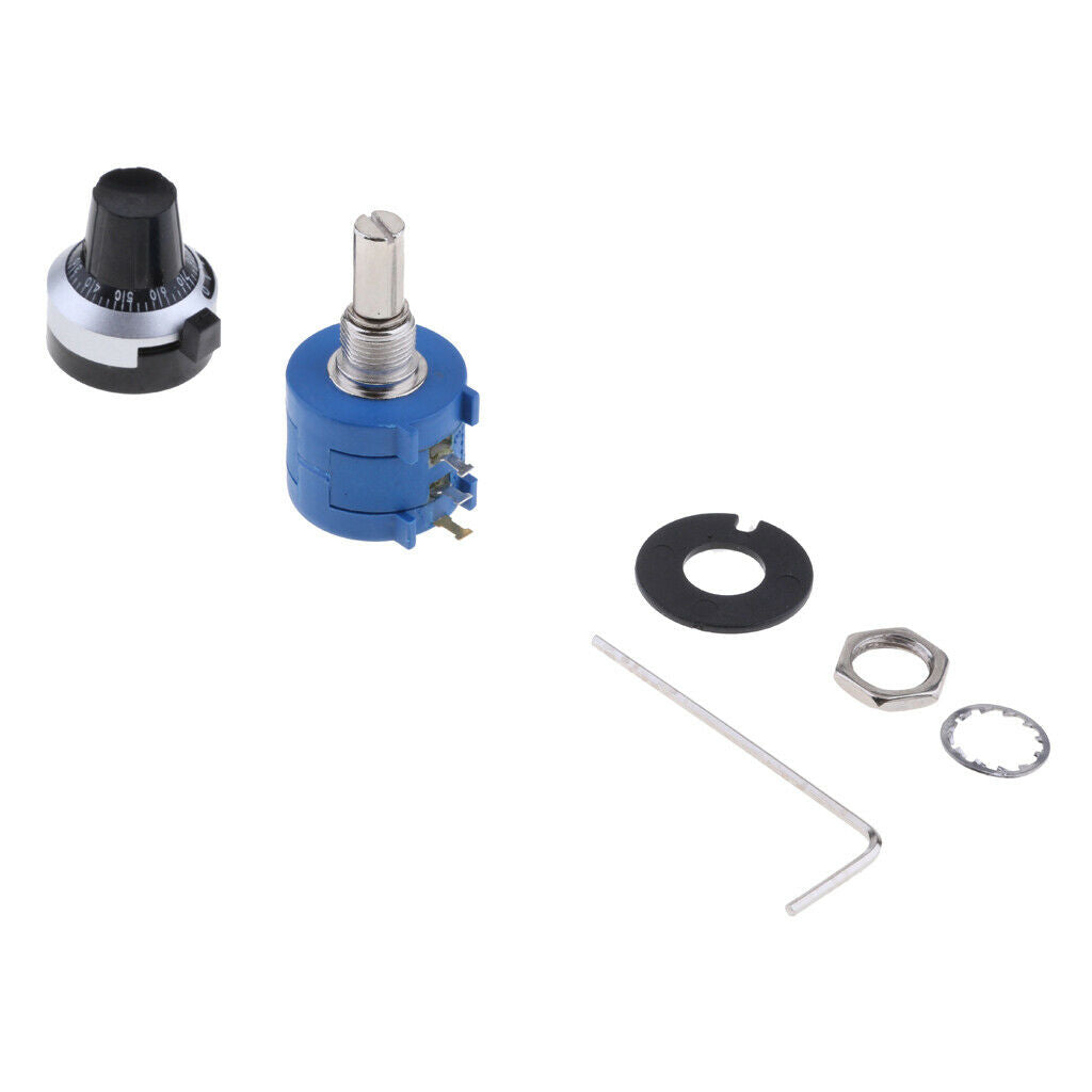 100 Ohm setting potentiometer 10 turns with counting disc rotary knob