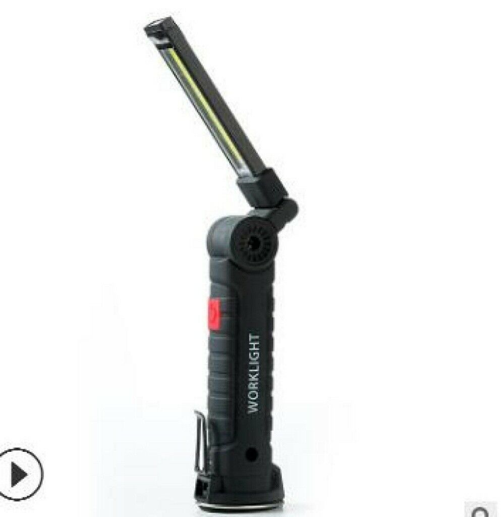 Rechargeable COB LED Work Light Lamp Flashlight Magnetic Foldable Inspect