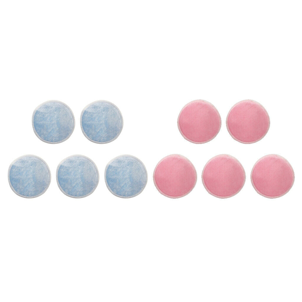 Bamboo Cotton Makeup Remover Pads 10 Pieces - Reusable Soft Facial and Skin Care