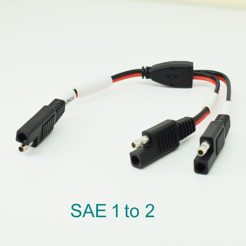 4pcs 18AWG SAE Splitter 1 to 2 SAE Male to Female DC Power Automotive Cable