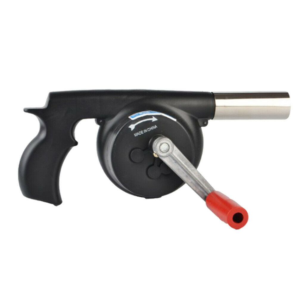 1x Camping Picnic Manual Air Blower Barbecue BBQ Grill Fan For Outdoor BBQ