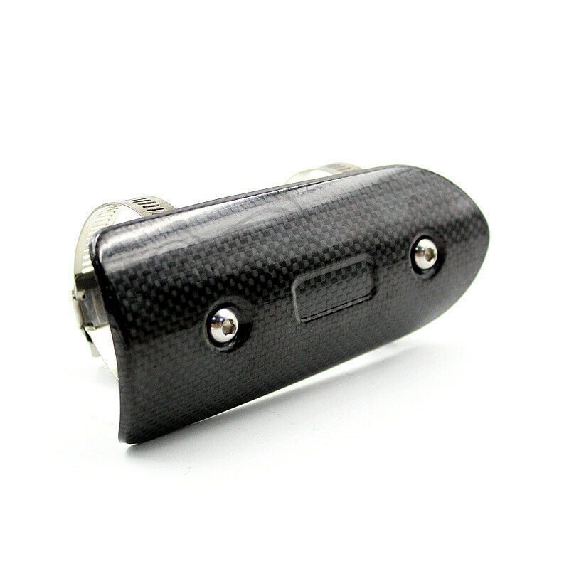 Motorcycle Bike Exhaust Pipe Guard Heat Shield Real Carbon Fiber Cover Protector