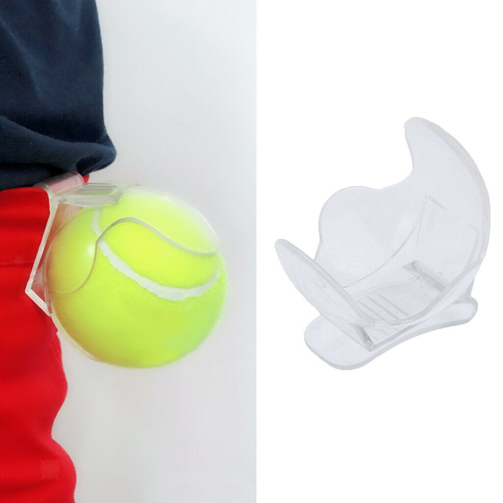 Durable ABS Tennis Ball Holder Player Belt Clip Claw Clamp Accessories Clear