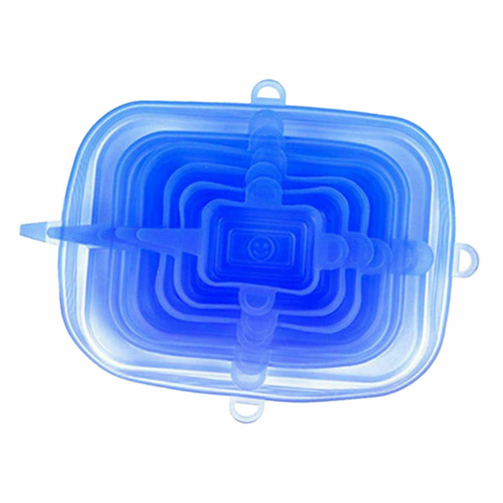 2set Silicone Stretch Lids Bowl Wrap Lids Silicon Gel w/ for Bowls Cups