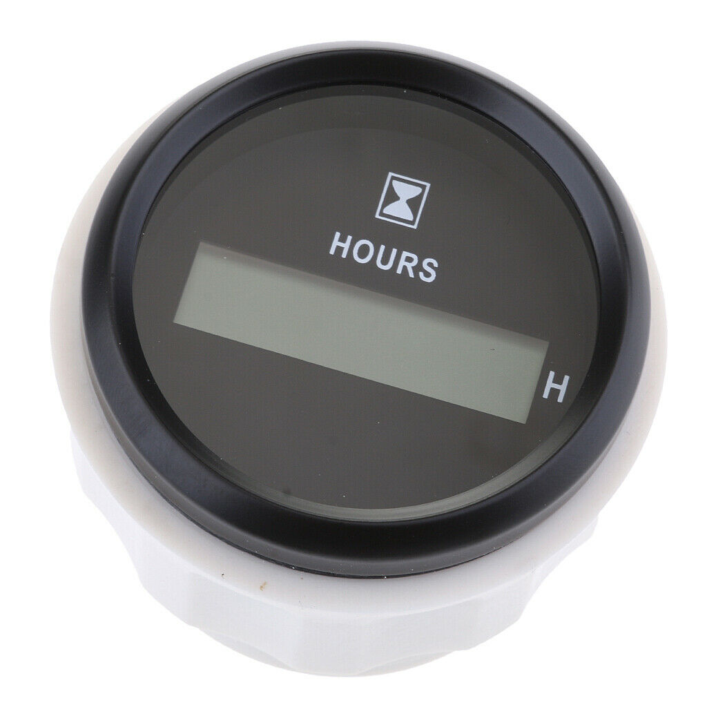52mm Stainless IP67 Digital Hour Meter With Screw Thread For Marine Boat