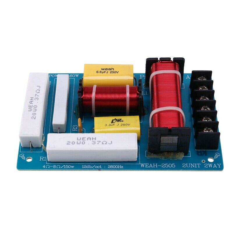 200W Speaker Crossover 2 Way High-Low 4-8 Ohm Frequency Divider for Speaker J1M2