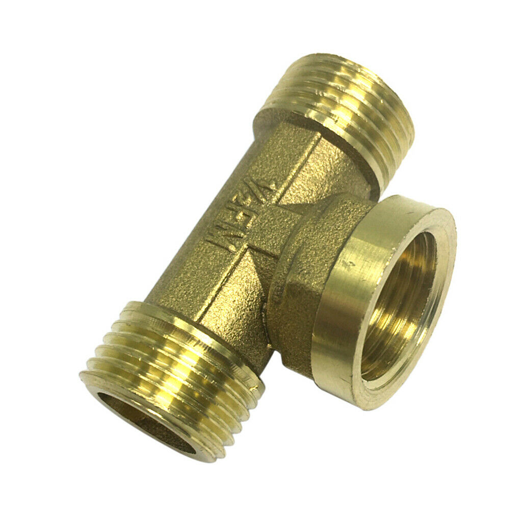 1 Pc 3-Way Male Female Male Brass Thread Connector Adaptor Fitting Standard