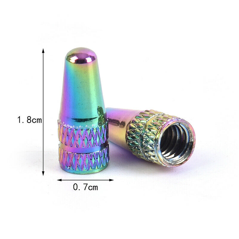 2pcs Bike Presta Valve Cap Wheel Rim Tyre Stem Air Valve Caps Bicycle Alu.l8