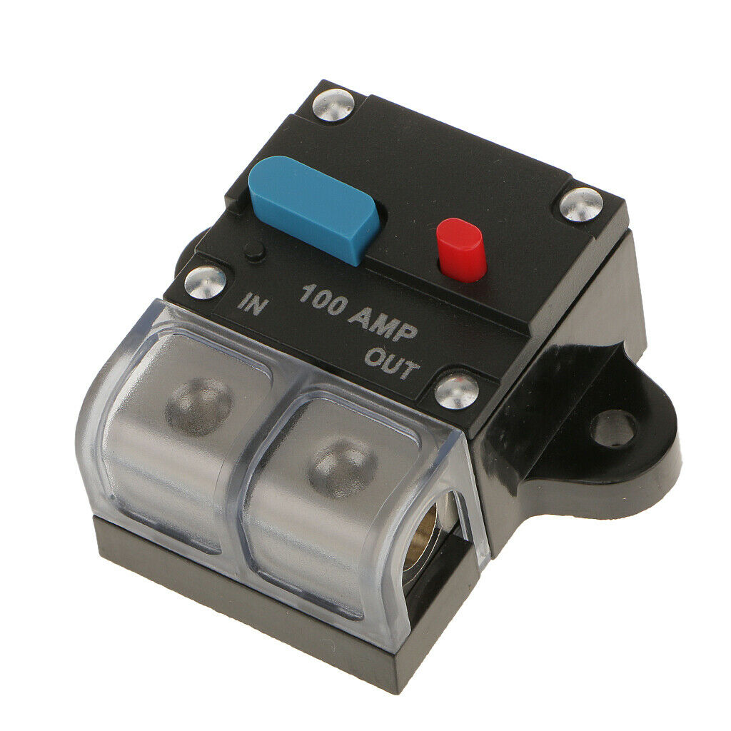 100A Amp In-Line Circuit Breaker Stereo/Audio/Car/ Fuse Holder 12V/24V