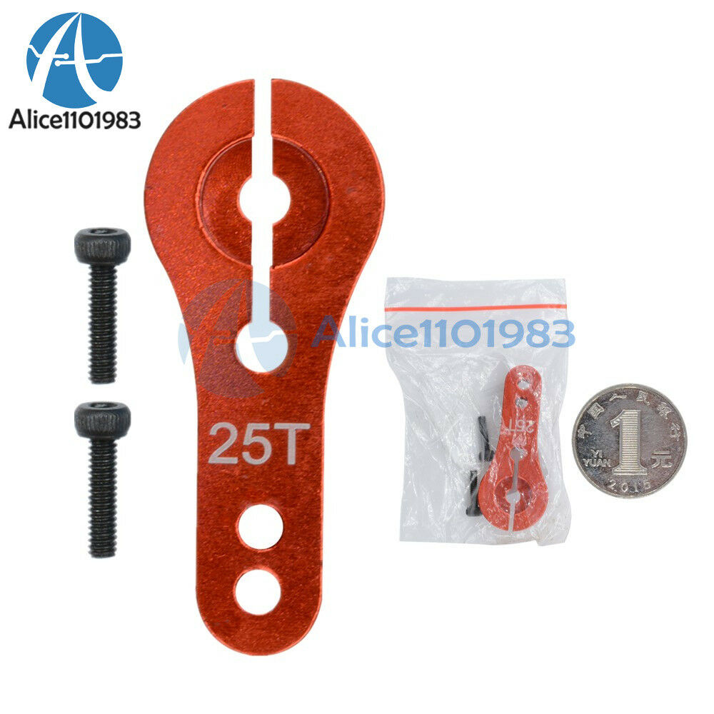 Red RC Steering Servo Half Arm 25T BIG Torque Aluminum For Metal MG996 MG995
