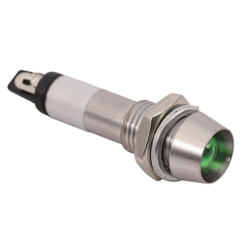 4pcs 12V 8mm Chrome LED Dashboard Warning Indicator Signal Light Lamp Bulb Z5V4