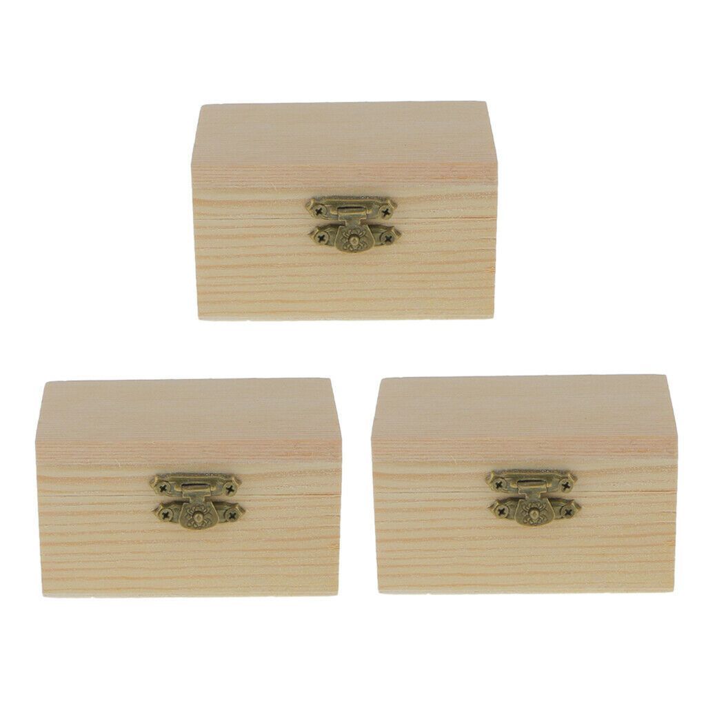 3x Jewelry Box w/ Lock Retro Style Necklace Storage Box Organizer Accessory