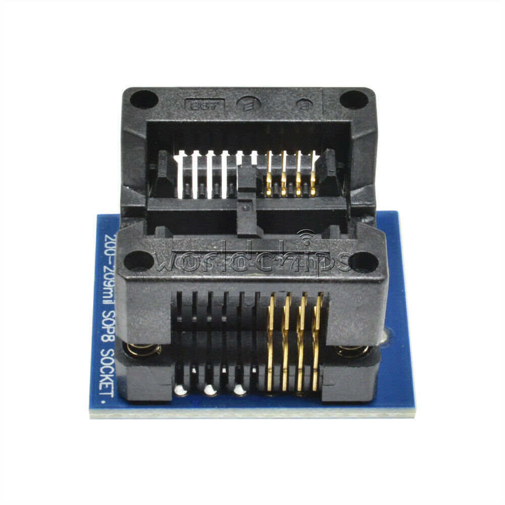 Blue Wide-body SOP8 to DIP8 Seat Wide 200mil Programmer Adapter Socket