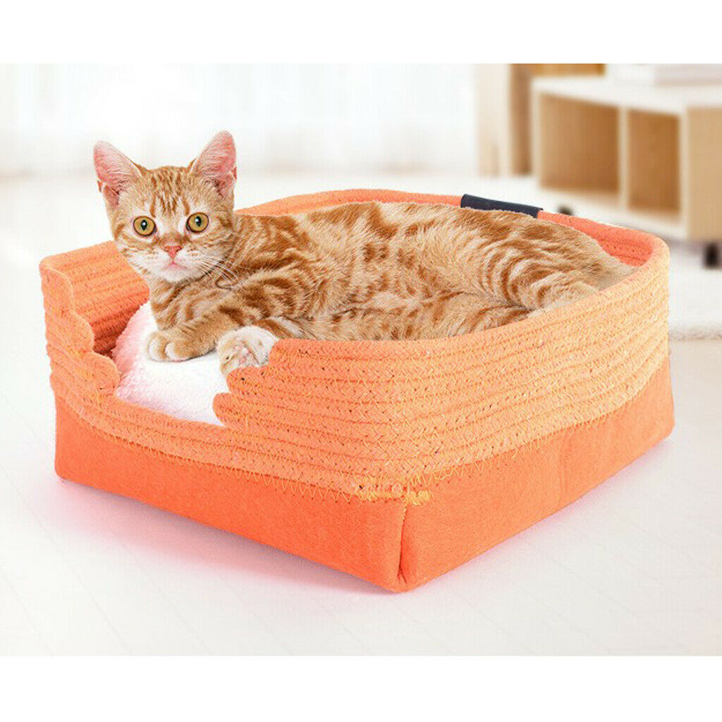 Pet Dog Puppy Cat Soft Cotton Warm Plush Cozy Nest Mat Pad Bed House Gray