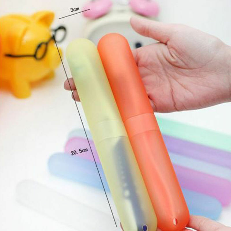 Pack 4PC Portable Travel Camping Toothbrush Protect Holder Case Box Cover Cup