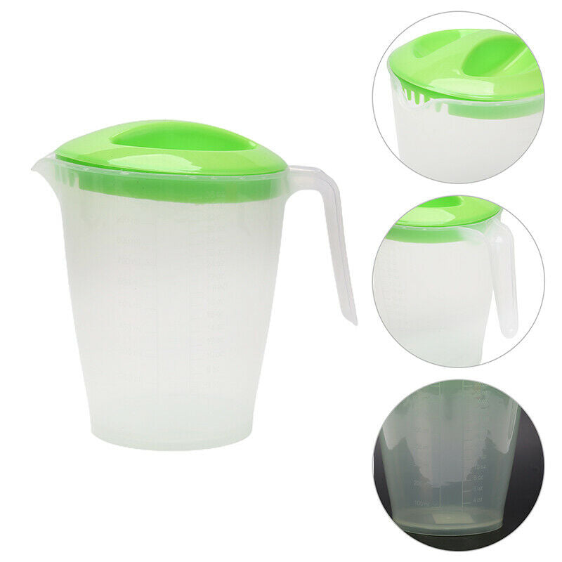 1000ML Plastic Graduated Measuring Cup water Jug with Cover Kitchen Bakin.l8
