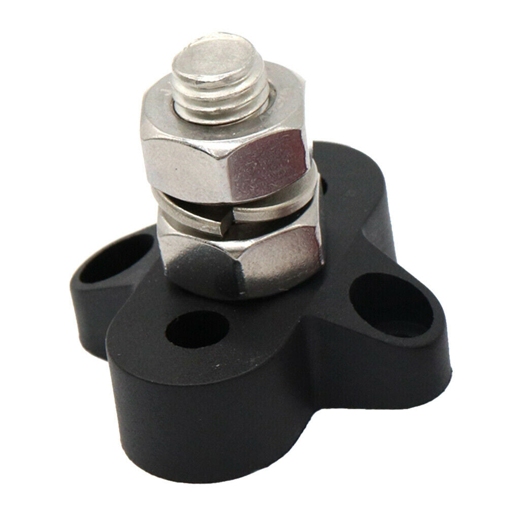 Heavy Duty Stainless Steel Insulated Terminal Block M10 3/8" Single Stud