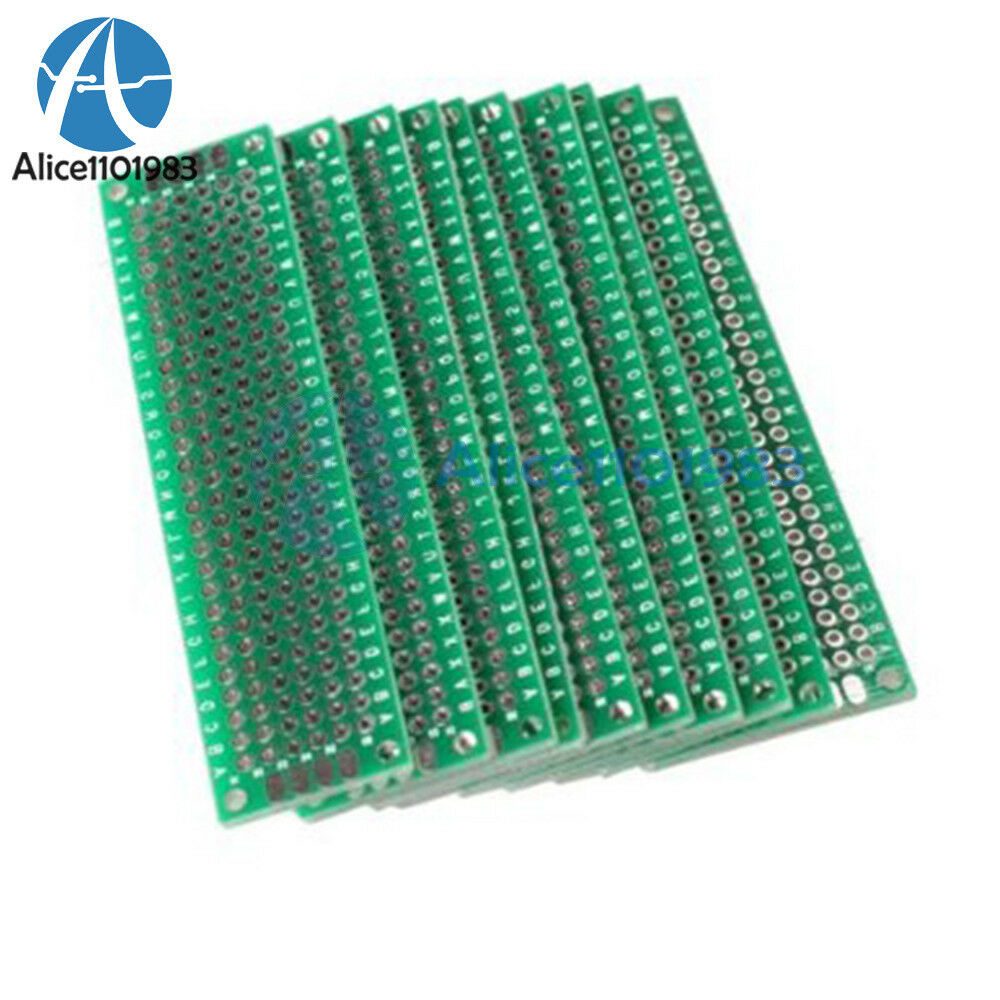 50PCS Double Side Prototype PCB Tinned Universal Breadboard 2x8cm 20mmx80mm FR4