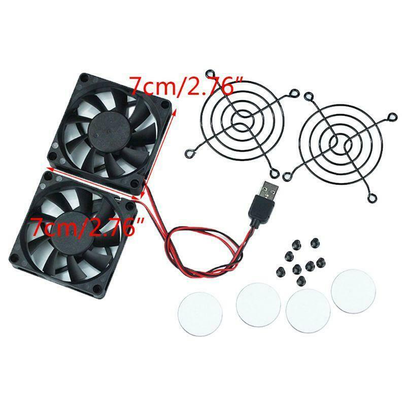 1Set Cooling Fan USB Fan Cooler for A-SUS RT-AC68U/AC86U/AC87U/R8000 Router