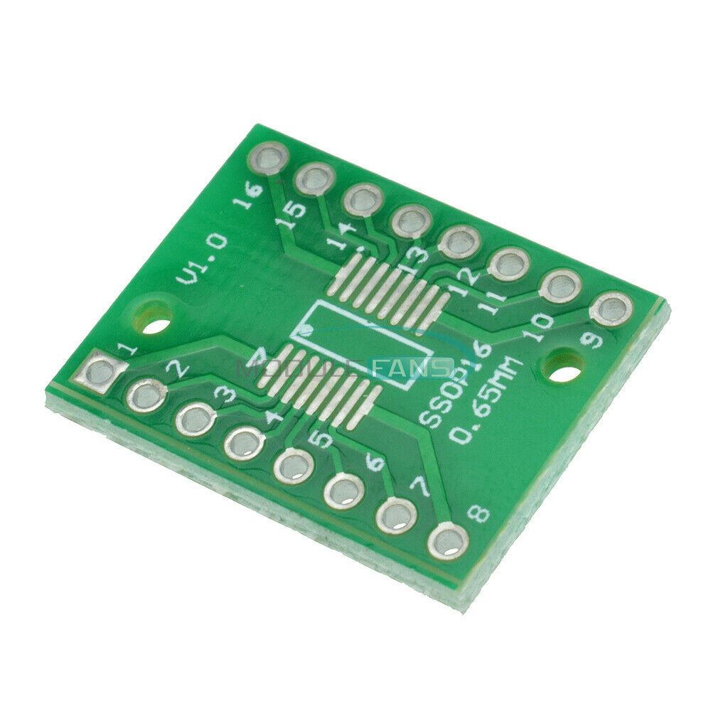 20PCS SOP16 SSOP16 TSSOP16 To DIP16 0.65/1.27mm IC Adapter PCB Board