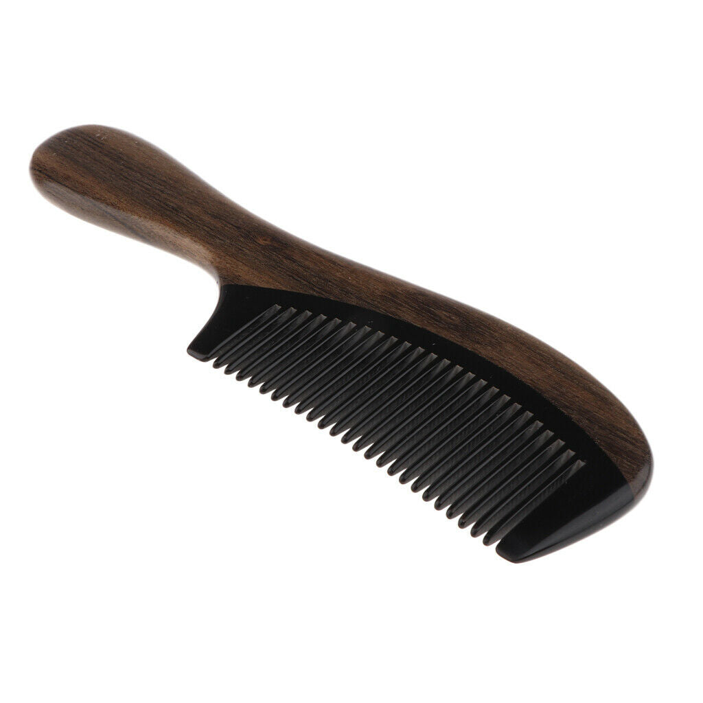 Pro Handmade Polishing Natural Wooden Comb Humanization Scalp Massager