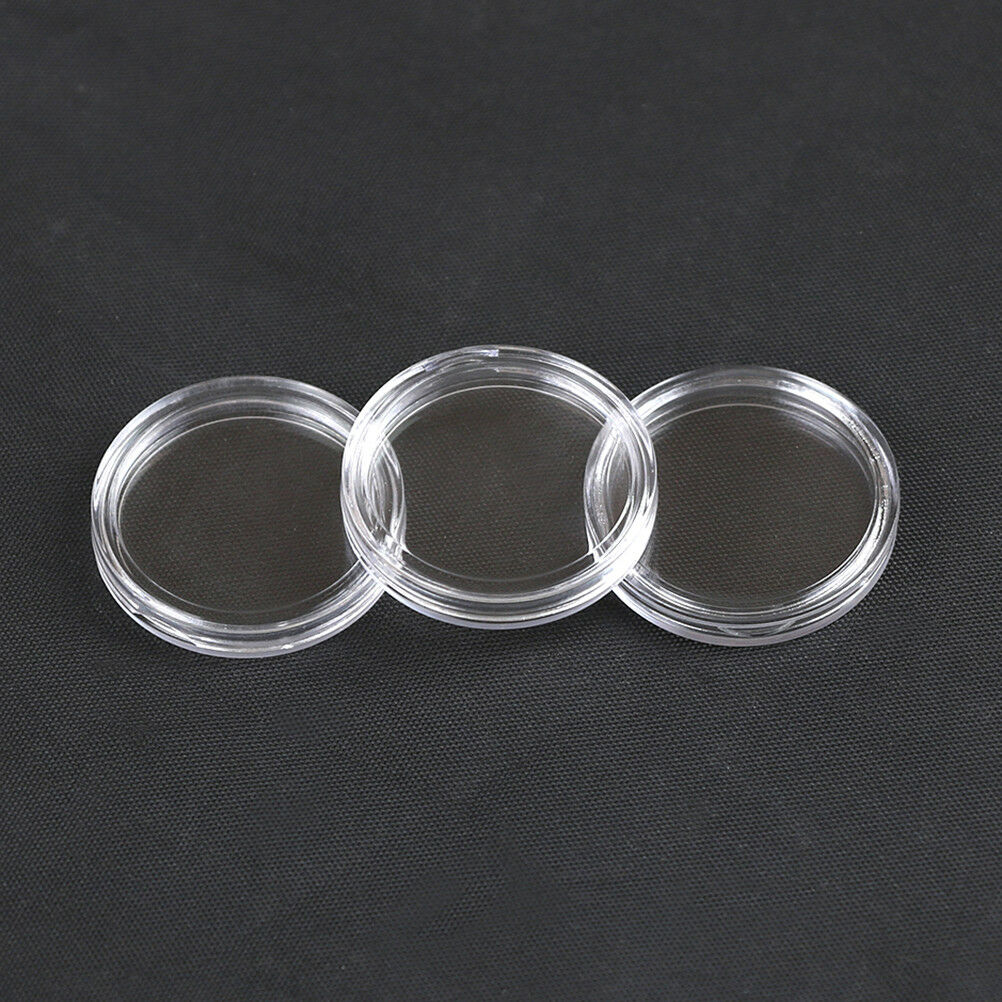 10Pcs 25mm Applied Clear Round Cases Coin Storage Boxes Capsules Holde.l8
