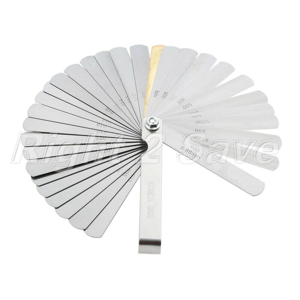 Metalworking Measuring Gage Imperial Metric Combination Feeler Gauge 32 Blades