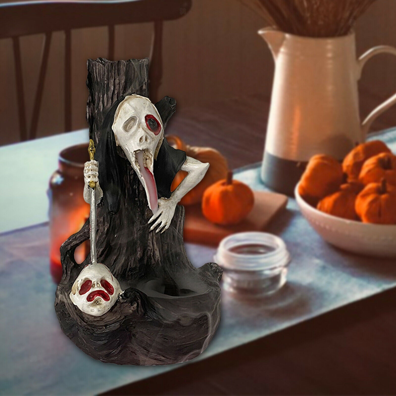 Backflow Incense Burner Waterfall Smoke Incense Holder Halloween Zen Decor