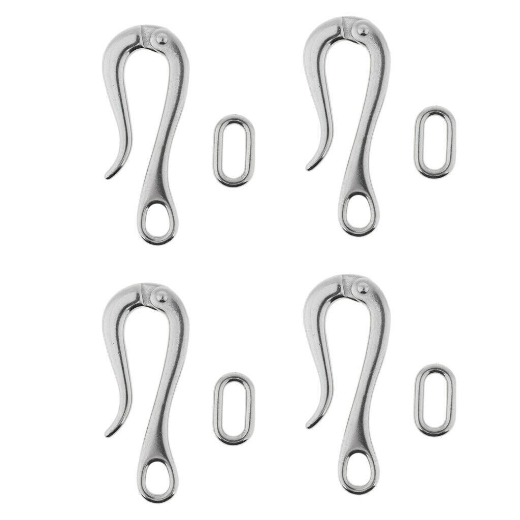 4Pcs Pelican Hooks Shackle 316 Buckle Fasteners Marine Accessories for Boats