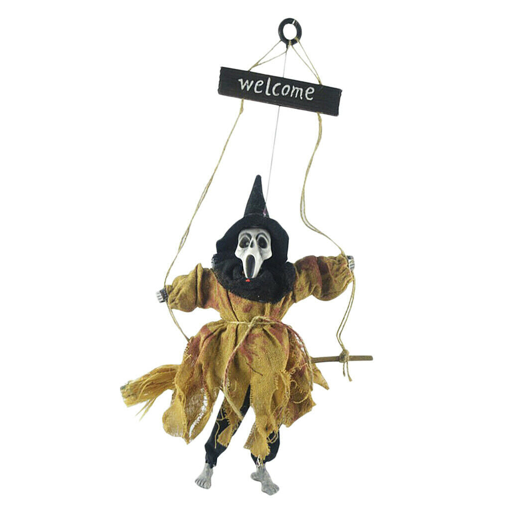 Hanging Witch, Halloween Hanging Ghost Props for House Bar Decor with Horror
