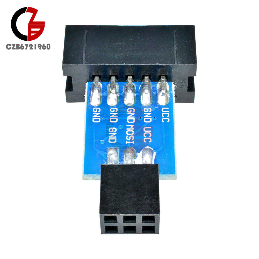 2Pcs 10Pin Convert To Standard 6 Pin Adapter Board F ATMEL STK500 AVRISP USBASP