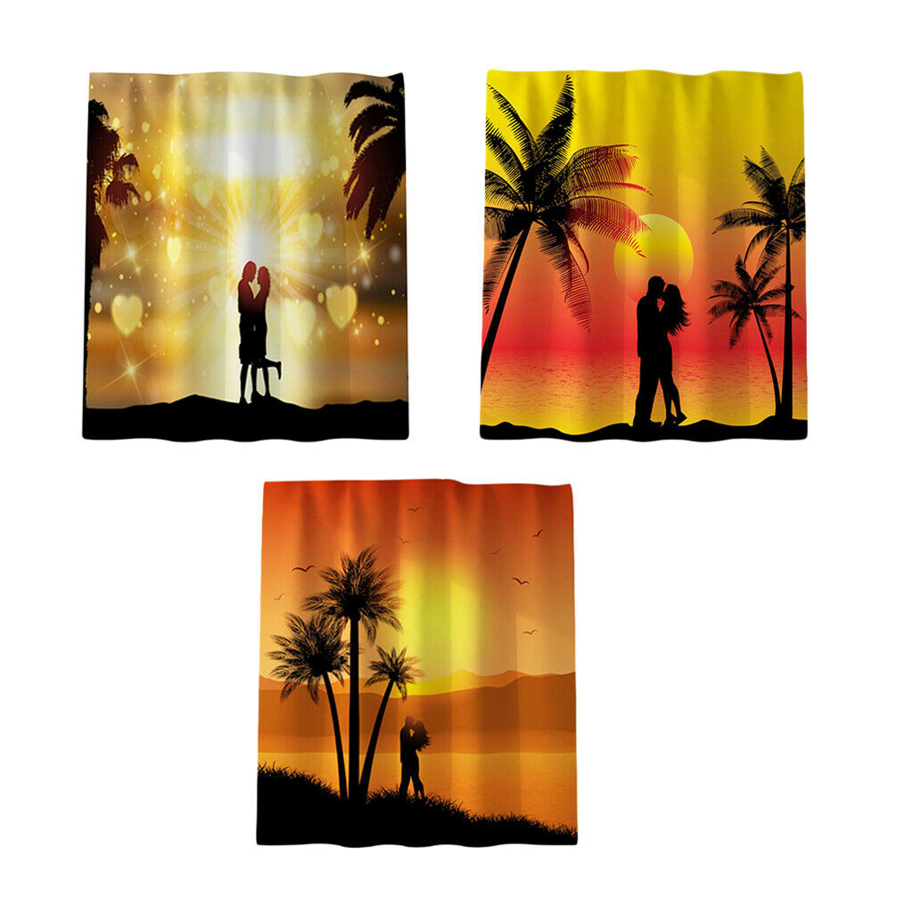 Bathroom Shower Curtain Hooks Included Waterproof Home Ornaments 71"x71" A