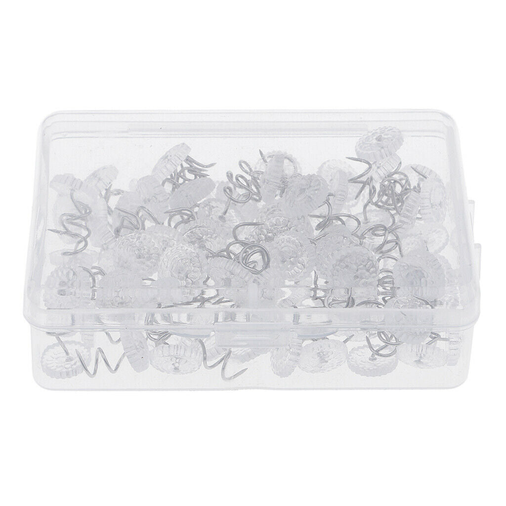 100x Spiral Nail Nails Studs Tack Pins Furniture Sofa Bed Fasteners